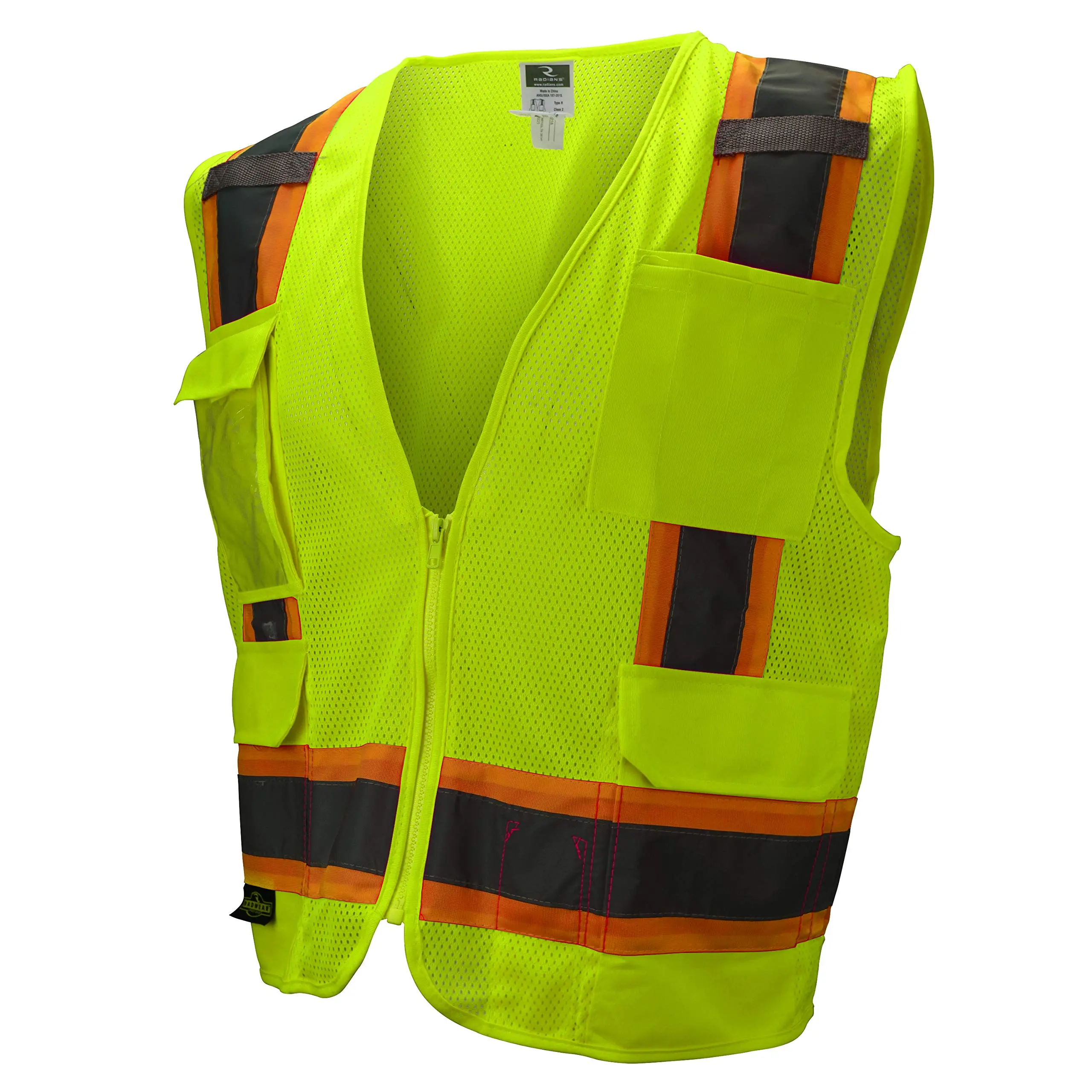 RADIANS SV6 Two Tone Class 2 Surveyor Polyester All Mesh Safety Vest with Contrasting Trim