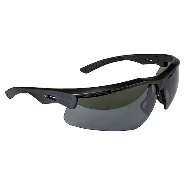 RADIANS THRAXUS Safety Glasses - Black Metal Frame, Polarized Smoke Lens