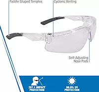 TXM1-13ID Crystal Clear Frame - Clear IQuity Anti-Fog Lens