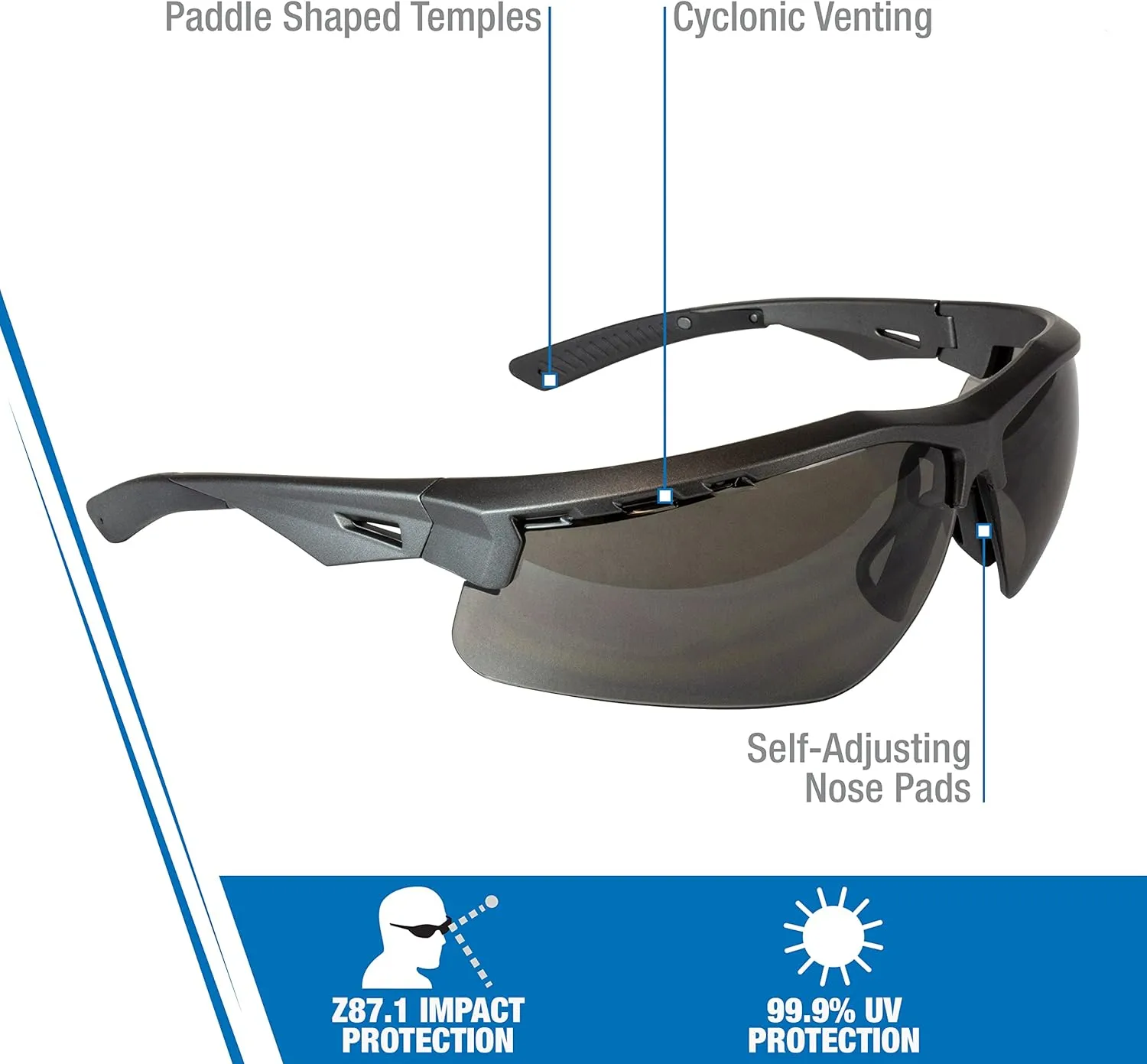 TXM6-23ID Gun Metal Frame - Smoke IQuity Anti-Fog Lens