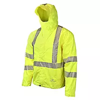 Waterproof Lightweight Packable Raincoat - Green, 2X