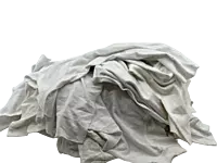 Rags - white cotton/mixed recycled materials - 50lb box