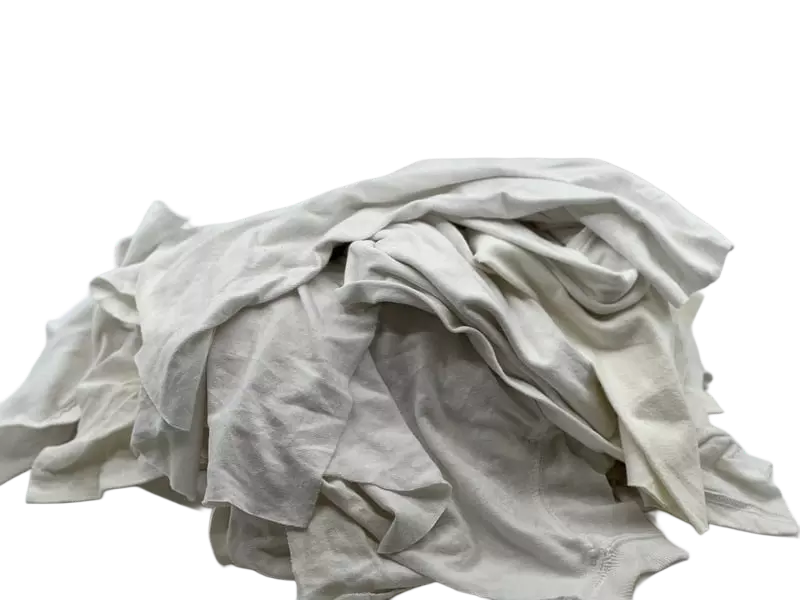 Rags - white cotton/mixed recycled materials - 50lb box
