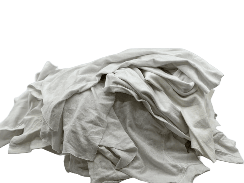 Rags - white cotton/mixed recycled materials - 50lb box