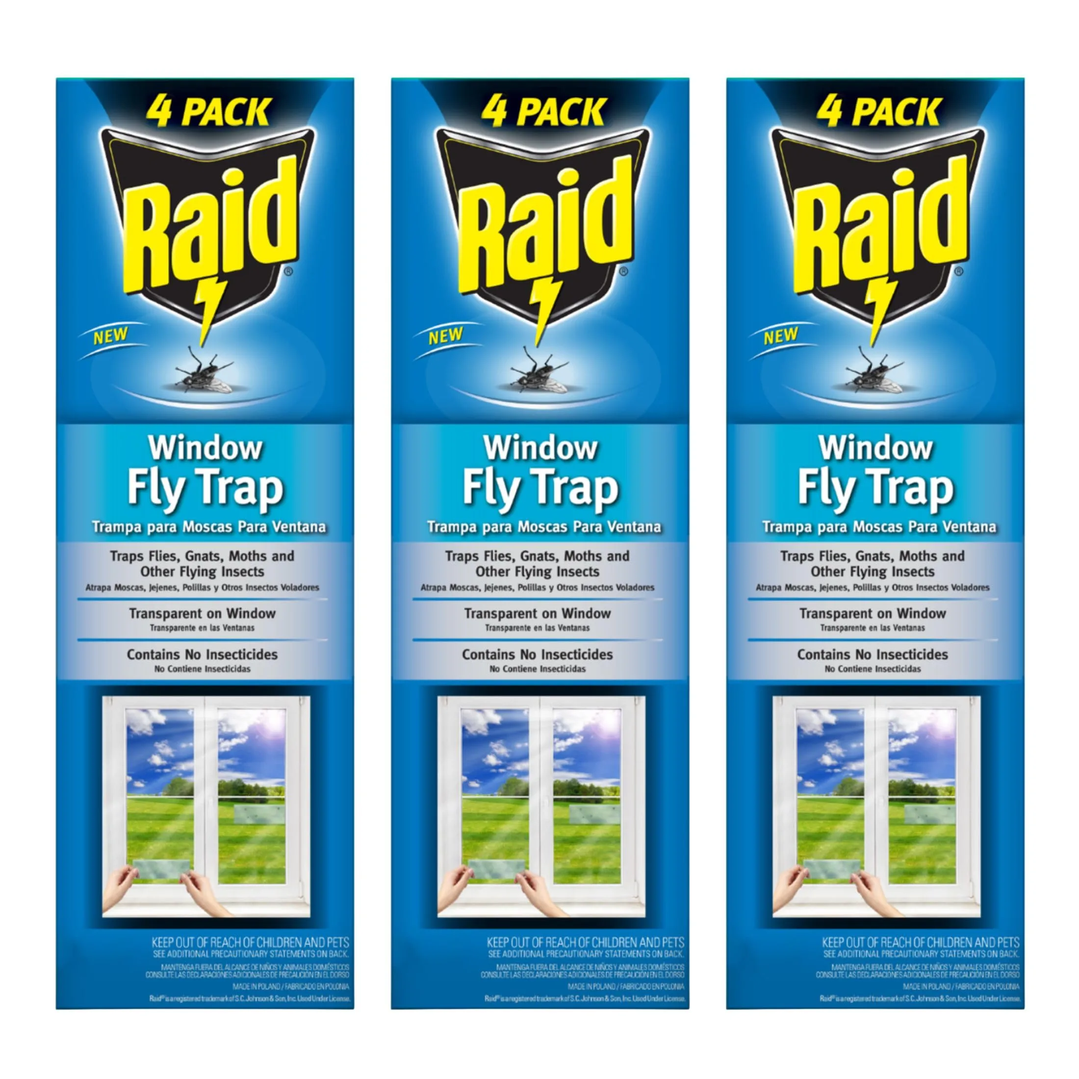 Raid Window Fly Traps, 4 Count (Pack of 4)
