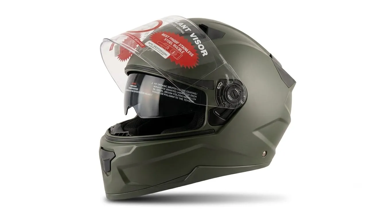 STUDDS RAIDER STREET DUAL VISOR MILITARY GREEN C/V (XL) STUDDS RAIDER STREET DUAL VISOR MILITARY GREEN C/V (XL)