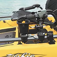 RAILBLAZA Black Kayak Cup Holder for Trackmounts with StarPort Compatible Base, Perfect for Mugs, Tumblers Bottles and More