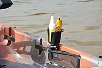 RAILBLAZA Black Kayak Cup Holder for Trackmounts with StarPort Compatible Base, Perfect for Mugs, Tumblers Bottles and More