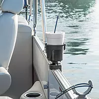 RAILBLAZA Black Kayak Cup Holder for Trackmounts with StarPort Compatible Base, Perfect for Mugs, Tumblers Bottles and More