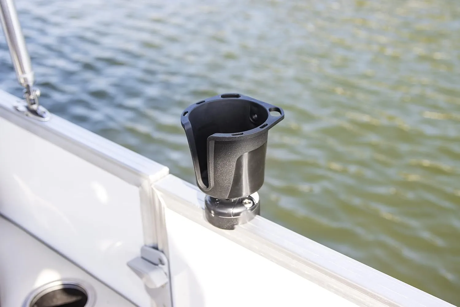 RAILBLAZA Black Kayak Cup Holder for Trackmounts with StarPort Compatible Base, Perfect for Mugs, Tumblers Bottles and More
