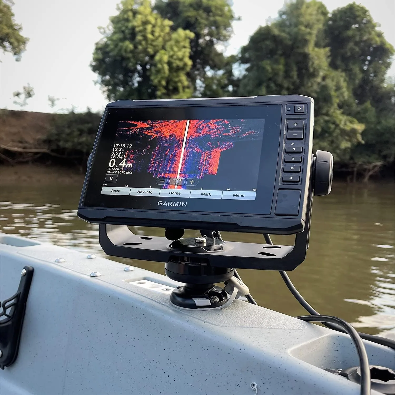RAILBLAZA Unisex Adult ND-275 Garmin Fishfinder Mount Low Profile, Multicoloured, Standard