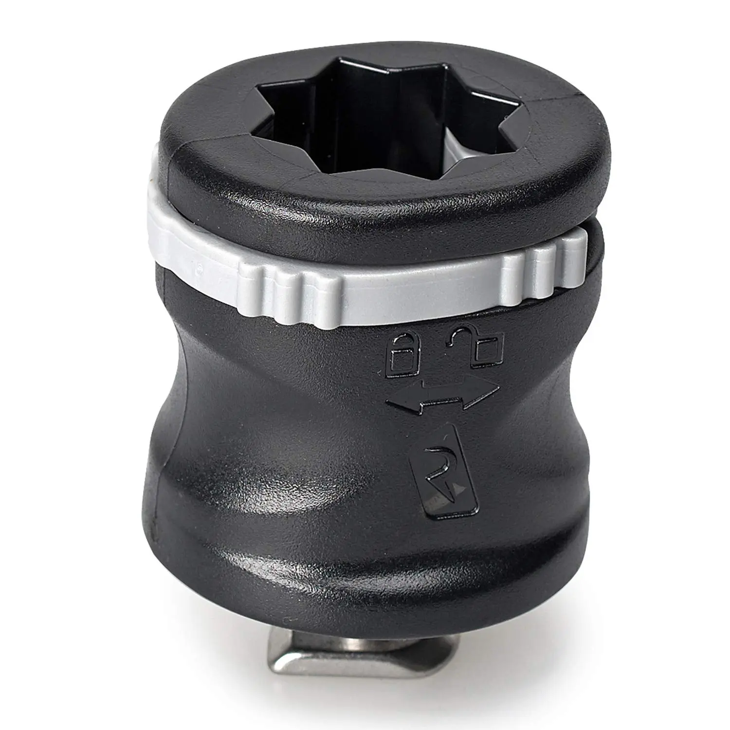 RAILBLAZA MiniPort Kayak Track Mount Base for Rod Holders, Easy Installation with No Tools Required black