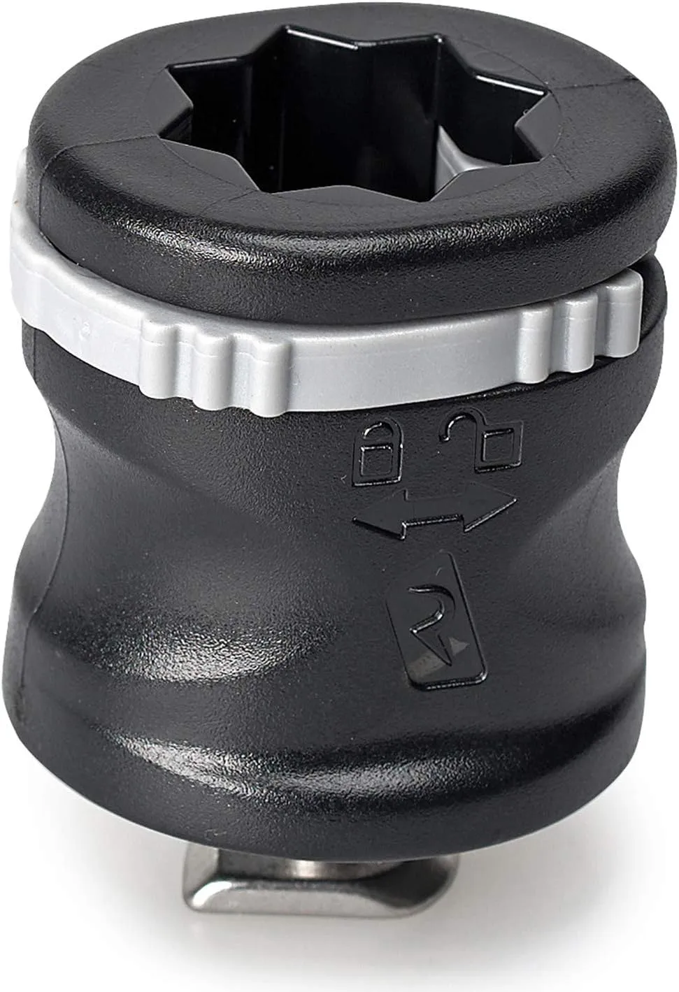 RAILBLAZA MiniPort Kayak Track Mount Base for Rod Holders, Easy Installation with No Tools Required black