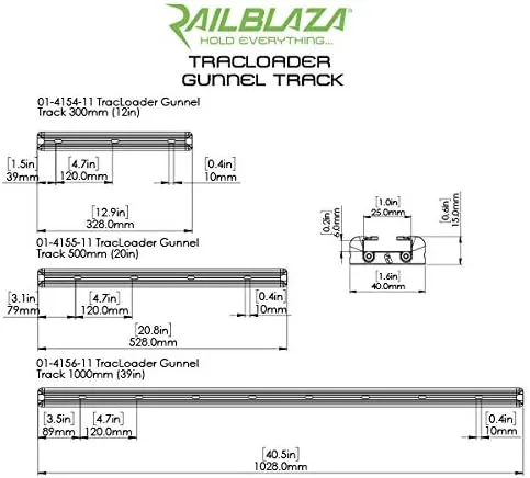 RAILBLAZA TracLoader Gunnel Track for Mounting Rod Holders and Boating Accessories