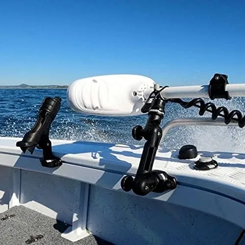 RAILBLAZA Trolling Motor Mount Stabilizer for Bow Mount Trolling Motor, Compatible with Tracker, Crestliner
