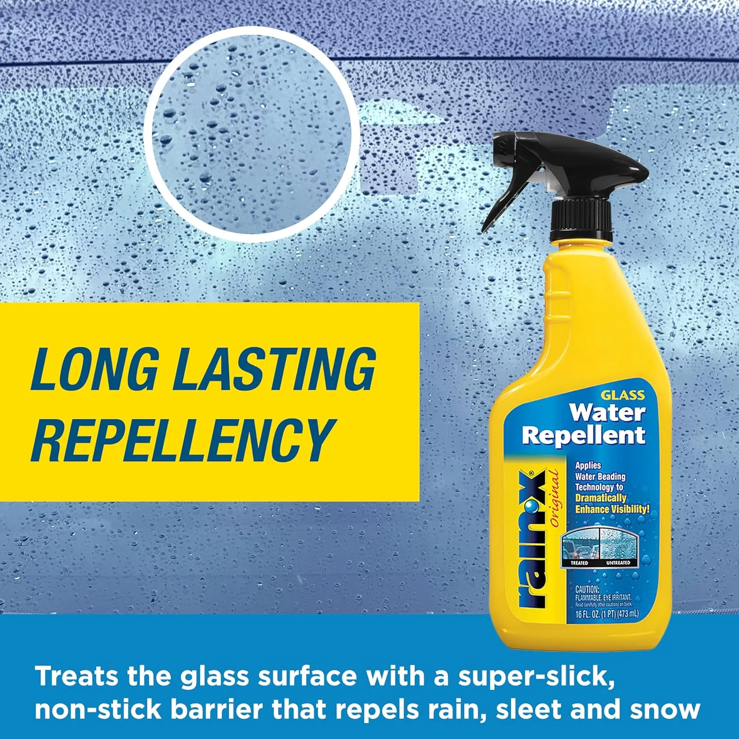 Rain-X 800002250 Glass Treatment Trigger, 16 fl oz - Windshield Water Repellent