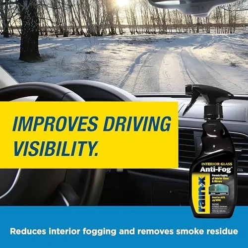Rain-X 630046 Interior Glass Anti-Fog, 12 oz - Prevents Fogging of Interior Glass and Mirrors