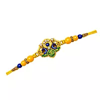 Rakhi – Traditional Colorful Beads and Yellow Thread for Brother