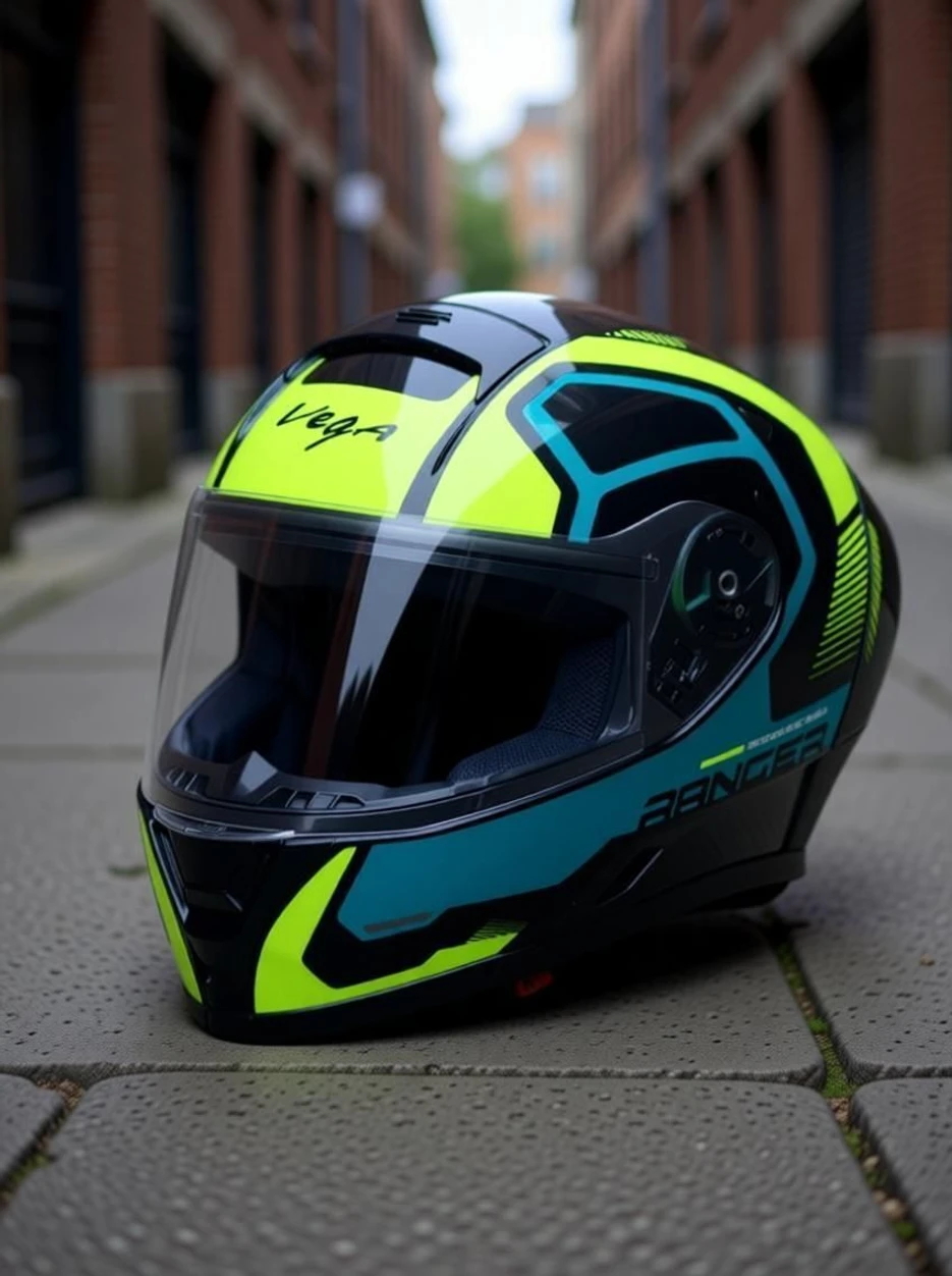 VEGA RANGER DX CREW BLACK NEON YELLOW C/V (L)