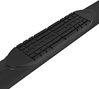 Raptor Series 5in Oval Running Boards - Black Aluminum, Fits Silverado & Sierra Crew Cab