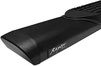 Raptor Series 5in Oval Running Boards - Black Aluminum, Fits Silverado & Sierra Crew Cab