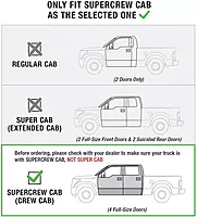 Raptor Series 5in Oval Running Boards - Black Aluminum, Fits F-150/F-250/F-350 (86in)