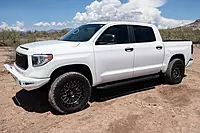 Raptor Series Running Boards Steps 5in Treadsteps Black Aluminum Compatible with Crew Cab 19-26 Ranger