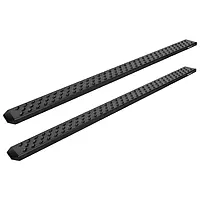 Raptor Series Running Boards Steps 6.5in Wide Sawtooth Grip Black Aluminum Compatible with SuperCrew 15-26 F-150 17-26 F-260/F-350 Super Duty