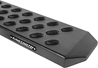 Raptor Series Running Boards Steps 6.5in Wide Sawtooth Grip Black Aluminum Compatible with SuperCrew 15-26 F-150 17-26 F-260/F-350 Super Duty