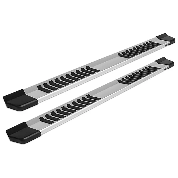 Raptor Series Running Boards Steps 6in OEM Style Aluminum Compatible with Extended/Double Cab 07-18 Silverado/Sierra 1500 07-19 2500/3500