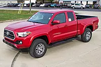 Raptor Series Running Boards Steps 6in OEM Style Black Aluminum Compatible with 05-23 Tacoma Extended Cab/Access Cab
