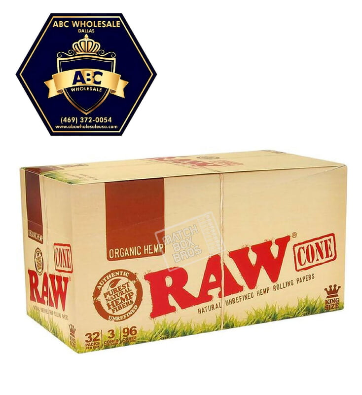 RAW - ORGANIC HEMP CONES| KING | 32ct | 3pk