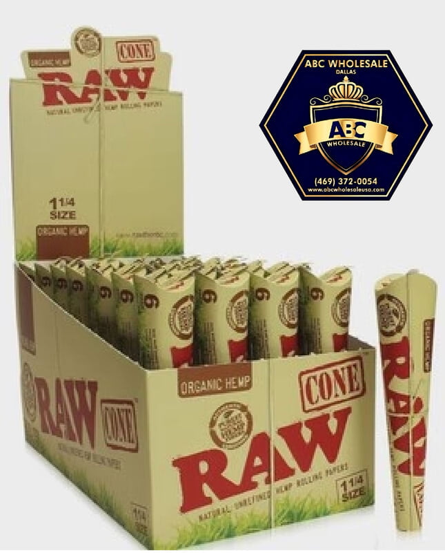 RAW -  ORGANIC HEMP CONES| 1 1/4 | 32ct | 6pk