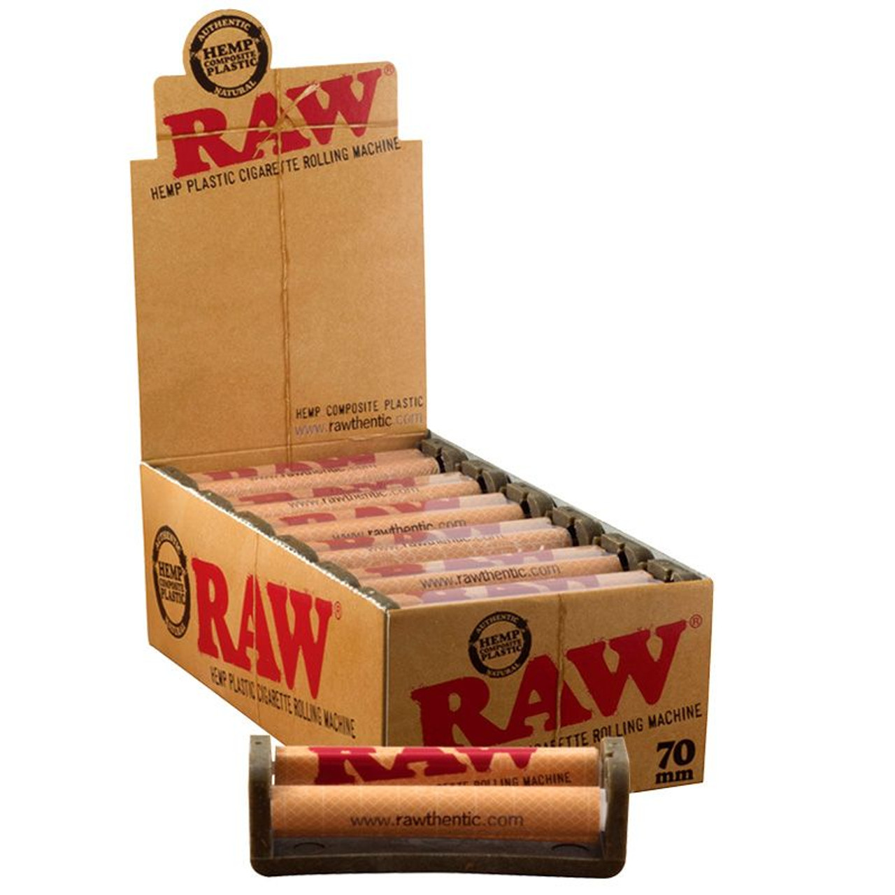 RAW® - 336 Eco Plastic Rollers 70mm - Display of 12