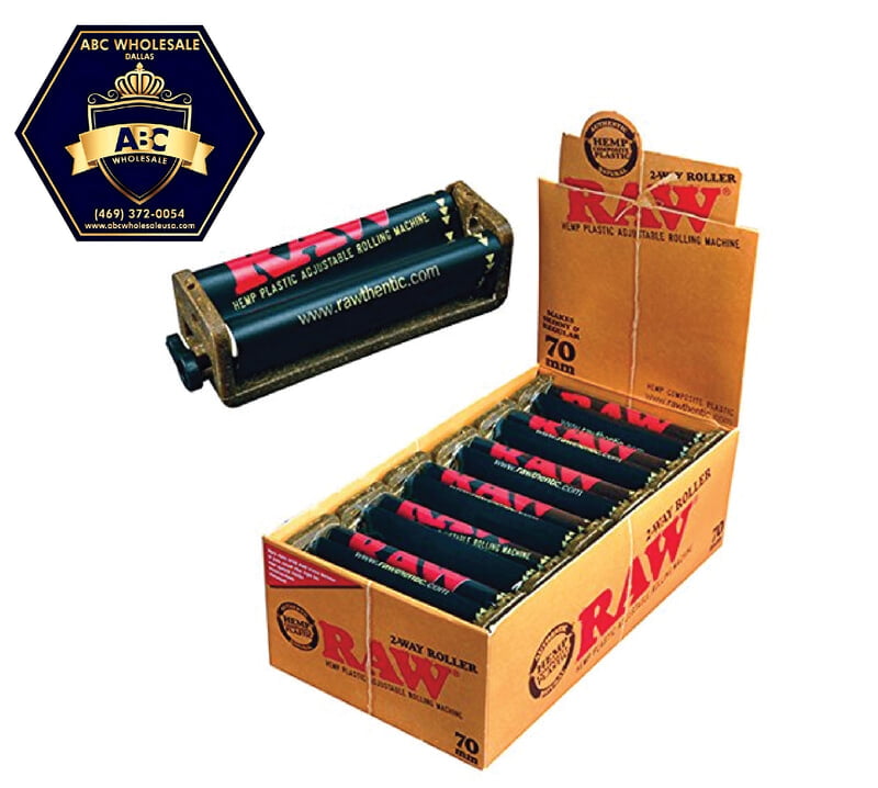 RAW SINGLE WIDE 2-WAY ROLLING MACHINE 70MM 12CT