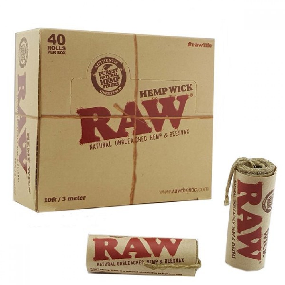 RAW® - HEMP WICK |  10FT - 3M 40CT BOX