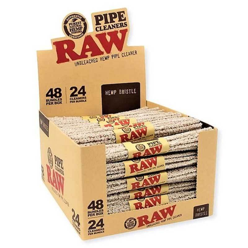 RAW® UNBLEACHED HEMP BRISTLE PIPE CLEANER 24ct - 48ct Box