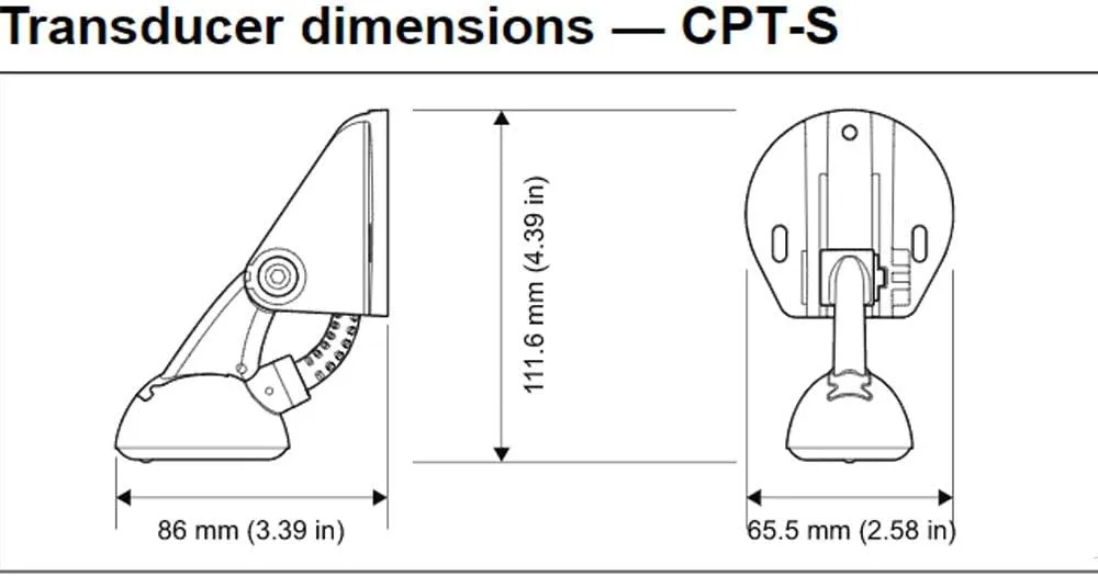 Raymarine CPT-S Transom Mount Transducer - Conical - High Chirp