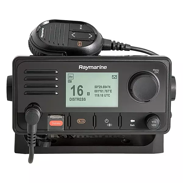 Raymarine E70517, Ray73 Marine VHF Radio with Hailer and GPS, Black, Small