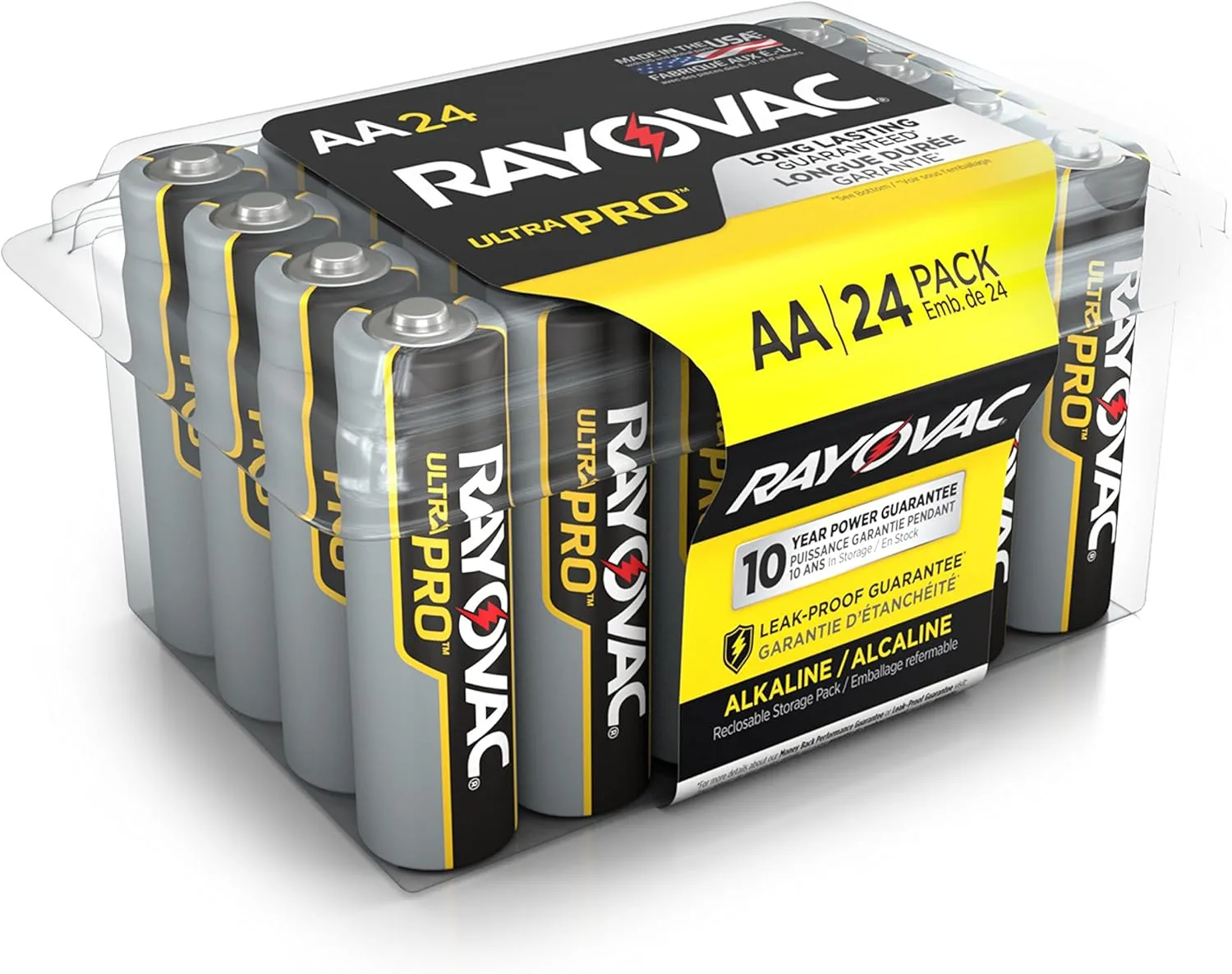 Rayovac AA Batteries, Ultra Pro Double A Battery Alkaline, 24 Count 24 Count (Pack of 1)