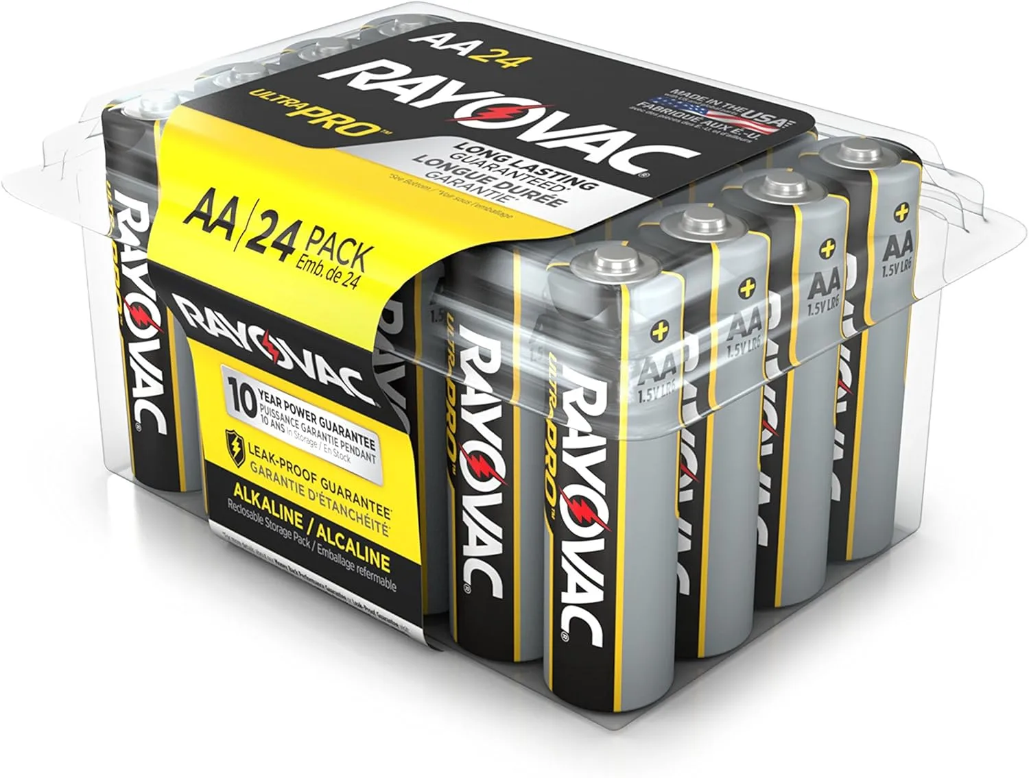 Rayovac AA Batteries, Ultra Pro Double A Battery Alkaline, 24 Count 24 Count (Pack of 1)