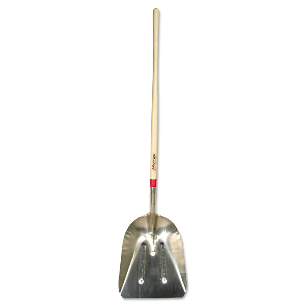 Aluminum Scoops, 17.75 x 14.5 Blade, 48 in White Ash Straight Handle