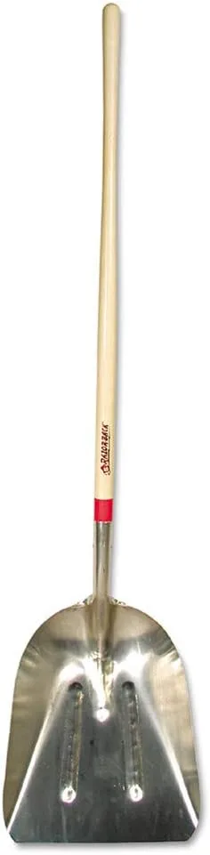 Aluminum Scoops, 17.75 x 14.5 Blade, 48 in White Ash Straight Handle