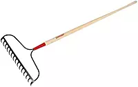 Bow Rake with 66" Straight Wood Handle