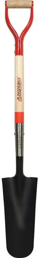 AMES/TRUE TEMPER 47202 Razorback Drain Spade D-Grip Hardwood Industrial Gauge