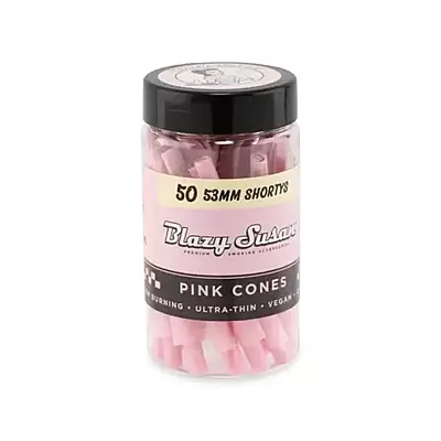 Blazy Susan® - Pink 53mm Pre-Roll Cones Shortys - Jar of 50