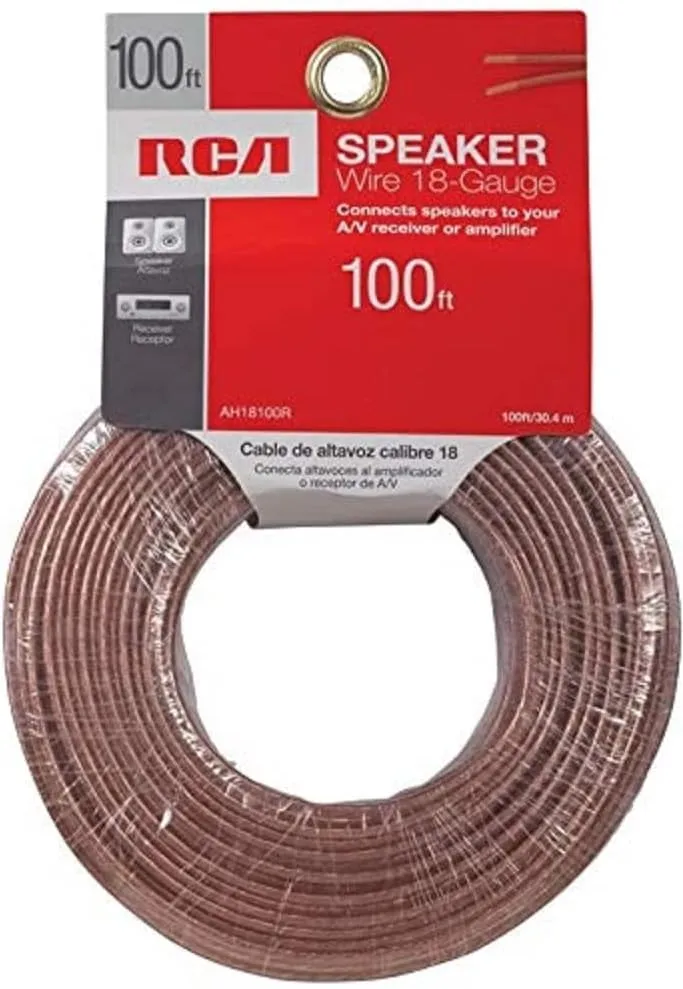 RCA Speaker Wire, Insulated, Polarity-Identified