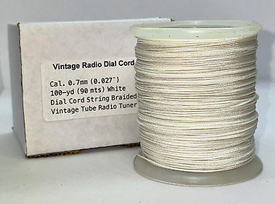 Dial Cord Radio 0.7mm (0.027 ¨ ) White Vintage For Radio Tuner