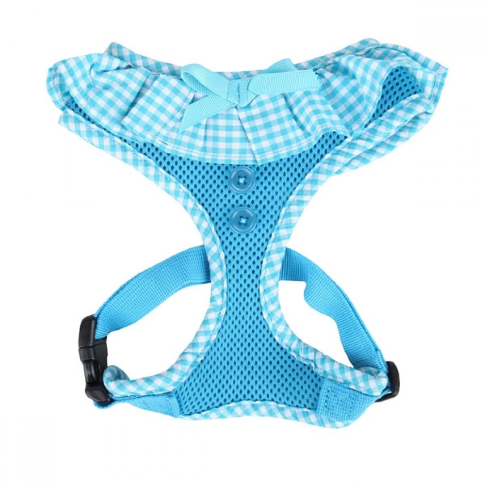 PUPPIA VIVIEN HARNESS A SKY BLUE S Neck 9.5" Chest 12-17.5" PUPPIA VIVIEN HARNESS A SKY BLUE S Neck 9.5" Chest 12-17.5"