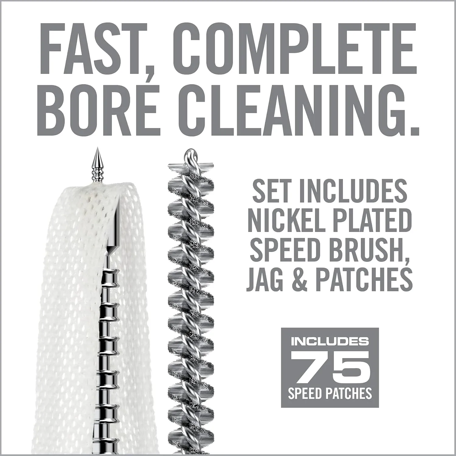 Real Avid Gun Cleaning Jag, Bore Brush & Gun Cleaning Patches Set, All in One Jag Set & Bore Brush Kit with Cleaning Patches